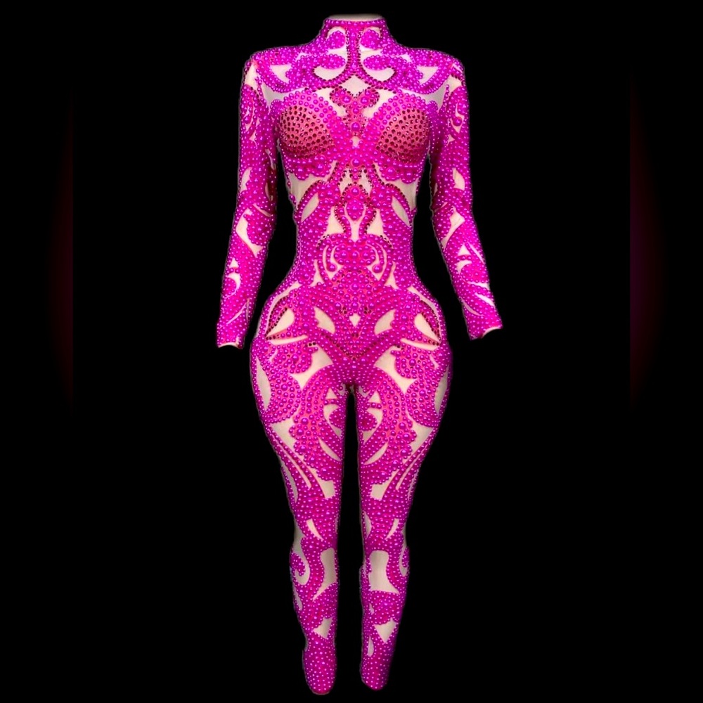 Hot Pink Pearl Bodysuit